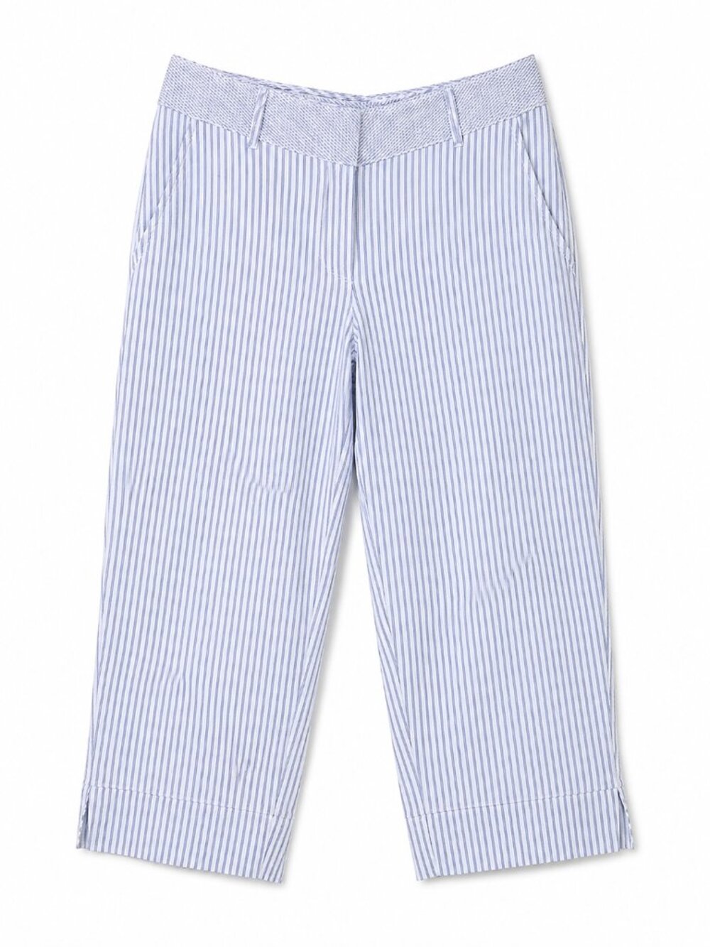 Talbots Striped Wide Crop Pants Classic Preppy Cropped Trousers Size 6